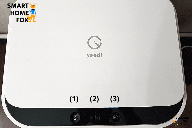 yeedi mop station de lavage boutons de controle